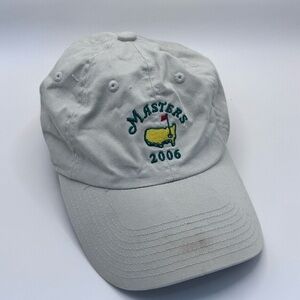 Masters Golf Tournament Beige Tan USA Adjustable Strap Back Hat 2006